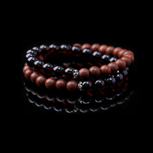 WF #87-02 Incense Bead Bracelet - Fire