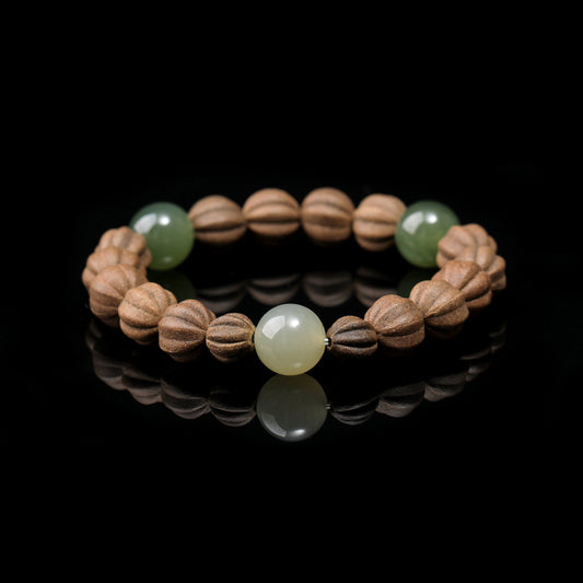 WF #18-03 Incense Bead Bracelet - Wood