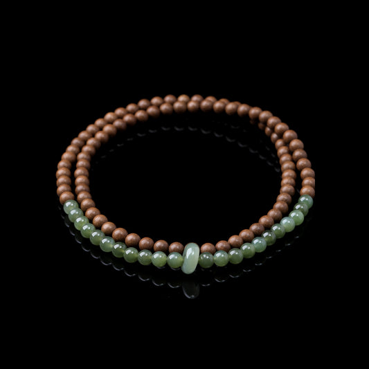 WF #38-02 Incense Bead Bracelet - Wood