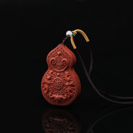 WF #002 Double Blessing Chinese Gourd Incense Pendant