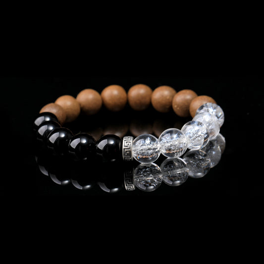 WF #49-01 Incense Bead Bracelet - Metal & Water
