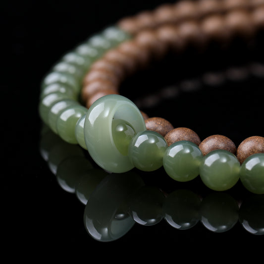 WF #38-02 Incense Bead Bracelet - Wood
