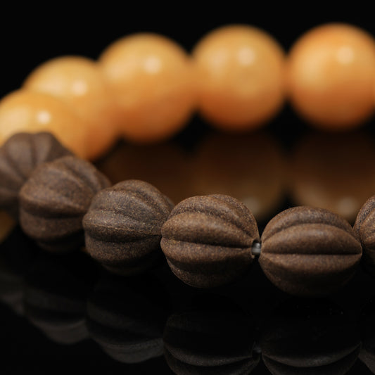 WF #18-02 Incense Bead Bracelet - Earth