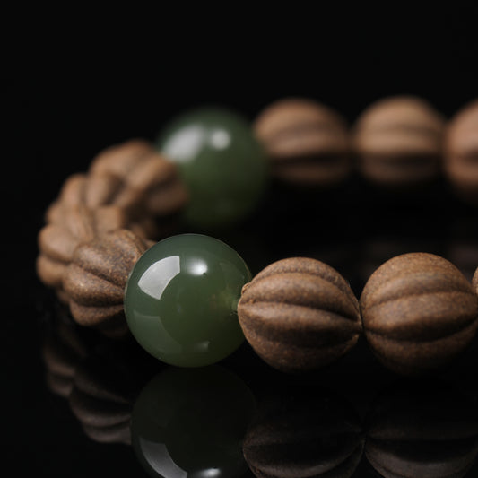 WF #18-03 Incense Bead Bracelet - Wood
