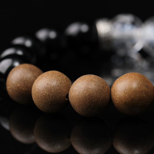 WF #49-01 Incense Bead Bracelet - Metal & Water