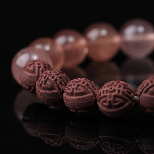 WF #16-02 Rose Incense Bead Bracelet - Fire