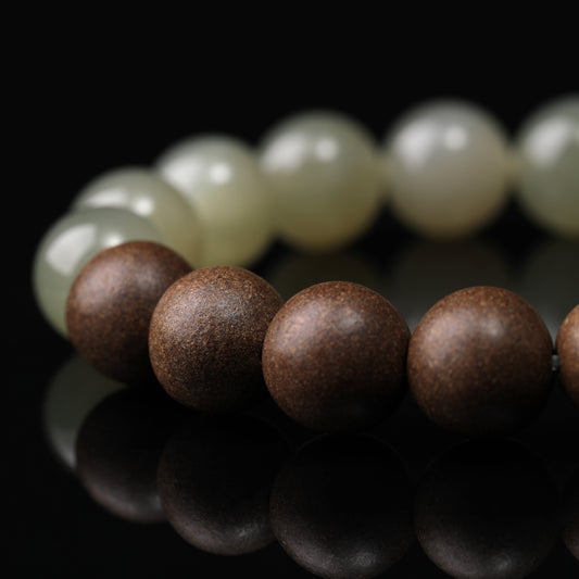 WF #68-01 Incense Bead Bracelet - Wood