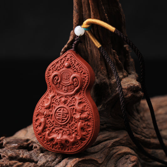 WF #002 Double Blessing Chinese Gourd Incense Pendant